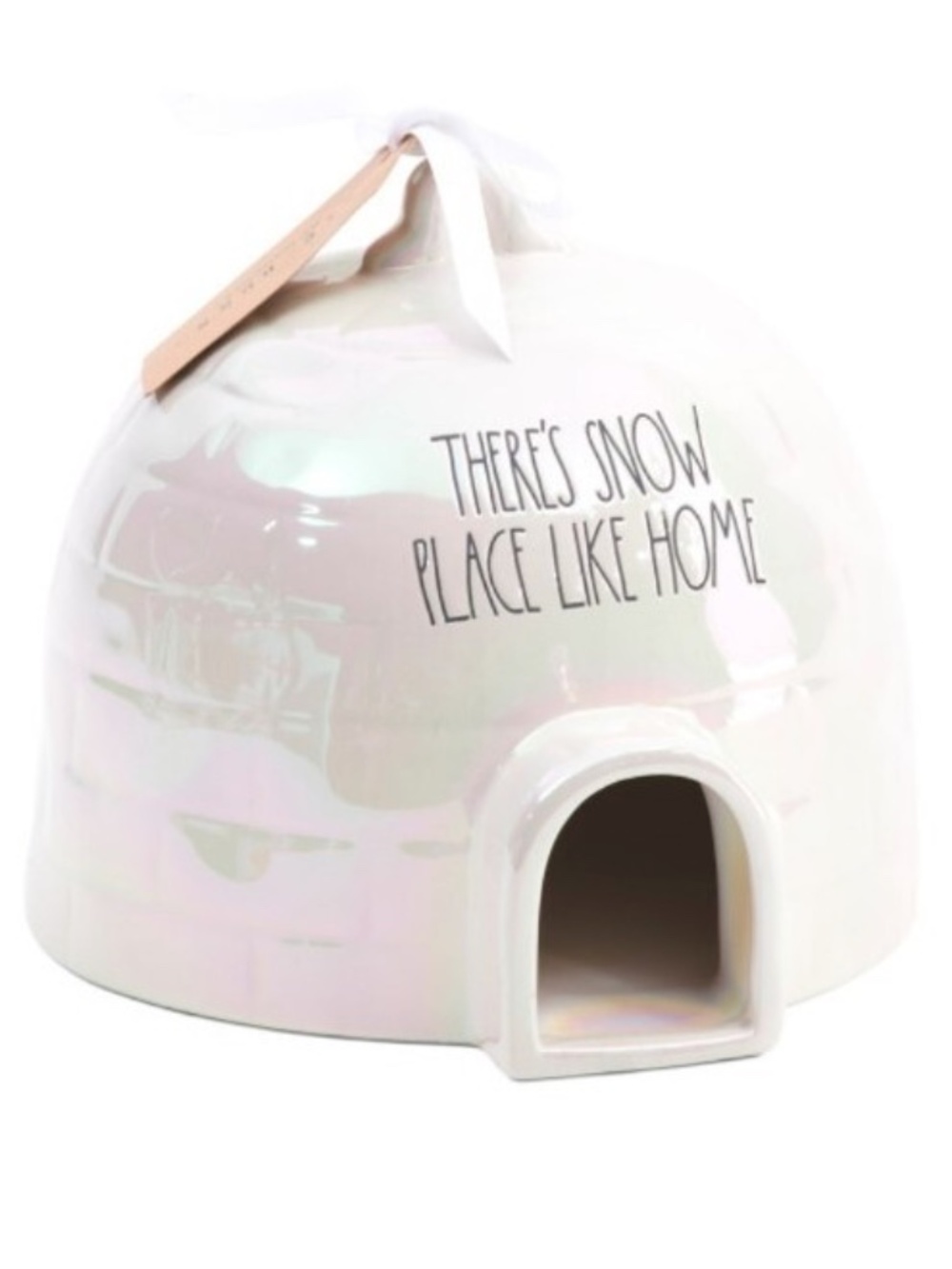 Rae Dunn THERE'S SNOW PLACE LIKE HOME Lustrous Igloo Birdhouse